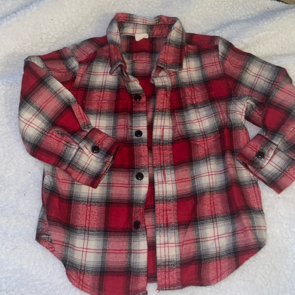 VGUC Gap toddler plaid shirt size 18-24 months